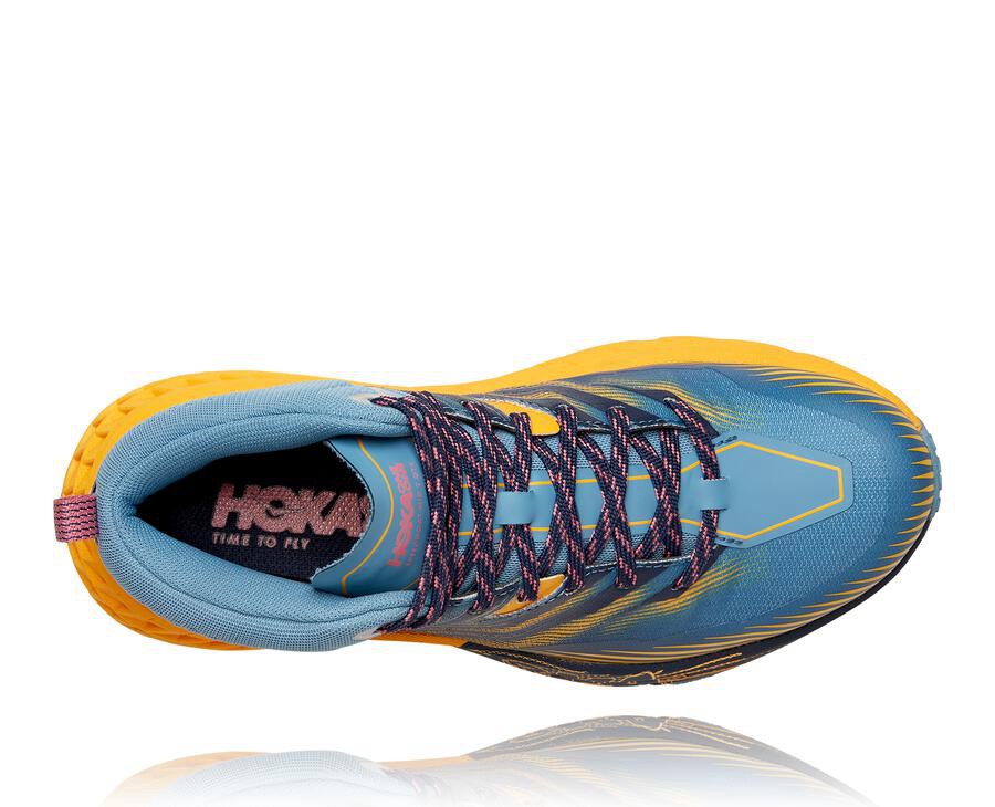 Zapatillas Trail Hoka One One Mujer - Speedgoat Mid Gore-Tex 2 - Azules - JDU598201